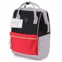 Японский рюкзак-сумка Anello city черно-красно-серый (black-red-grey)