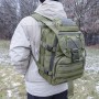 тактический рюкзак Mr. Martin 5035 хаки (олива) (на человеке вид с правого бока сзади)