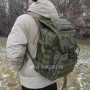 тактический рюкзак Mr. Martin 5035 ЦИФРА РФ (на человеке вид с левого бока сзади)