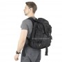 тактический рюкзак Mr. Martin 5035 черный (на человеке вид с левого бока сзади)