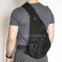 Однолямочный тактический рюкзак Mr. Martin 5908 черный на левом плече