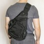 Однолямочный тактический рюкзак Mr. Martin 5908 черный на правом плече