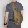 Однолямочный тактический рюкзак Mr. Martin 5908 хаки (койот, песочный) на левом плече