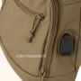 Однолямочный тактический рюкзак Mr. Martin 5908 хаки (койот, песочный) внешний карман