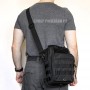 Однолямочный тактический мини рюкзак-сумка черный