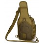 Однолямочный тактический мини рюкзак-сумка хаки (койот, песочный)
